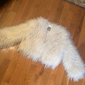 Zara faux shaggy fur jacket